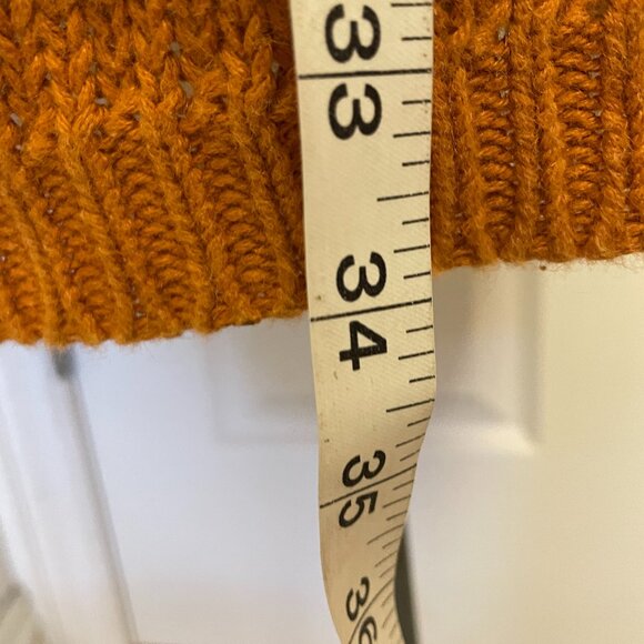 VTG BURNT ORANGE RAMIE AND COTTON LONG SWEATER SIZE M BY CHRISTIE & JILL - Picture 5 of 9